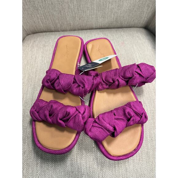 NWT Ladies Universal Thread Pink Meg Knotted Slide Sandals - Size 9.5 - Picture 2 of 4